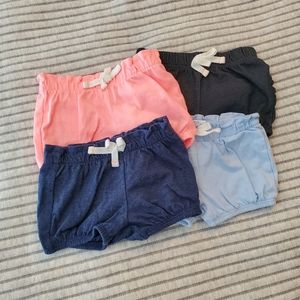 Bundle of 4 baby girl shorts Sz 6m